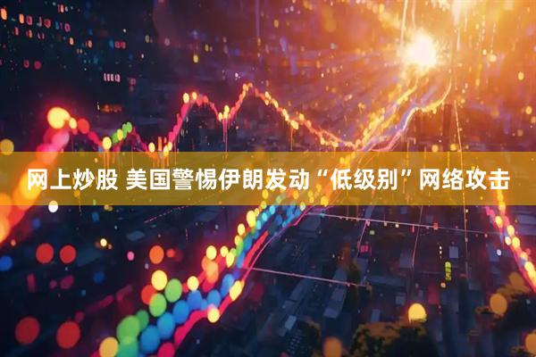 网上炒股 美国警惕伊朗发动“低级别”网络攻击